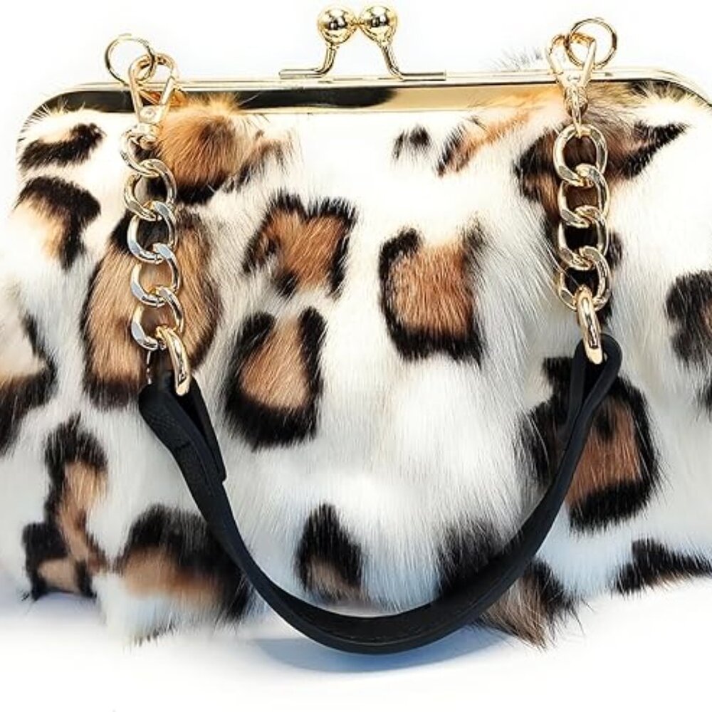Natural Fox Fur Handbag
